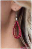 Paparazzi "Standing Ovation" Red 048YP Necklace & Earring Set Paparazzi Jewelry