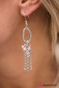 Paparazzi "Stark Raving MADAME!" White Earrings Paparazzi Jewelry