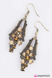 Paparazzi "Starlight Samba" Brass Earrings Paparazzi Jewelry