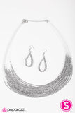 Paparazzi "Starlight Serenade" Silver Necklace & Earring Set Paparazzi Jewelry