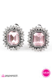 Paparazzi "Star-Studded Sparkle - Pink Clip-On" earring Paparazzi Jewelry