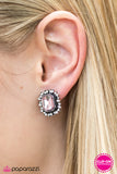 Paparazzi "Star-Studded Sparkle - Pink Clip-On" earring Paparazzi Jewelry