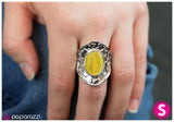 Paparazzi "Statement of a Generation" Yellow Ring Paparazzi Jewelry