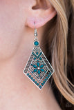 Paparazzi "Stay Wild, Wildflower" Blue Earrings Paparazzi Jewelry