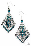 Paparazzi "Stay Wild, Wildflower" Blue Earrings Paparazzi Jewelry