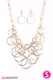 Paparazzi "Step Into The Bling Ring - Gold" necklace Paparazzi Jewelry