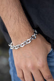 Paparazzi "Step It Up" Silver Mens Bracelet Unisex Paparazzi Jewelry