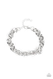 Paparazzi "Step It Up" Silver Mens Bracelet Unisex Paparazzi Jewelry