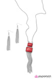 Paparazzi "Stepping Stones - Red" necklace Paparazzi Jewelry