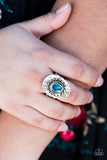 Paparazzi "Step Up To The Plate" Blue Ring Paparazzi Jewelry