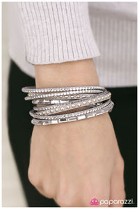 Paparazzi "Stick It To The Man! - Silver" bracelet Paparazzi Jewelry