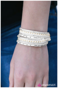 Paparazzi "Stick It To The Man!" White Wrap Bracelet Paparazzi Jewelry