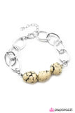 Paparazzi "Sticks and Stones - White" bracelet Paparazzi Jewelry