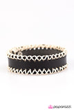 Paparazzi "Stitch It Up - Black" bracelet Paparazzi Jewelry