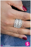 Paparazzi "Stole the Crown - White" ring Paparazzi Jewelry