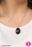 Paparazzi "Stone Bridge" Black Necklace & Earring Set Paparazzi Jewelry