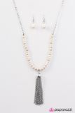 Paparazzi "Stone Dwellers" White Necklace & Earring Set Paparazzi Jewelry