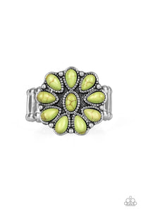 Paparazzi "Stone Gardenia" Green Ring Paparazzi Jewelry