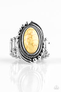 Paparazzi "Stone Mountains - Yellow" ring Paparazzi Jewelry