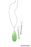 Paparazzi "Stone River" Green Necklace & Earring Set Paparazzi Jewelry