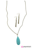 Paparazzi "Stone River" Blue 098XX Necklace & Earring Set Paparazzi Jewelry