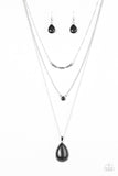 Paparazzi "Stone Streams - Black" necklace Paparazzi Jewelry