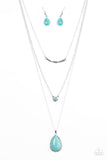 Paparazzi "Stone Streams - Blue" necklace Paparazzi Jewelry
