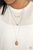 Paparazzi "Stone Streams - Brown" necklace Paparazzi Jewelry