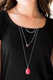 Paparazzi "Stone Streams - Red" necklace Paparazzi Jewelry
