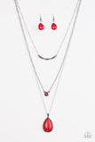 Paparazzi "Stone Streams - Red" necklace Paparazzi Jewelry