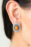 Paparazzi "Stone Tiki" Orange Post Earrings Paparazzi Jewelry