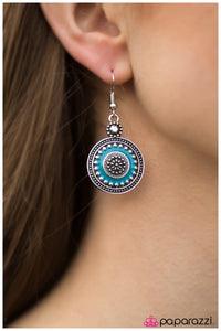 Paparazzi "Stop BRIGHT There! - Blue" earring Paparazzi Jewelry