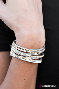 Paparazzi "Stop, Drop, and Sparkle" Silver Wrap Bracelet Paparazzi Jewelry