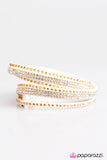 Paparazzi "Stop, Drop, and Sparkle" White Wrap Bracelet Paparazzi Jewelry