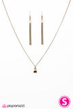 Paparazzi "Stormy Nights" Brass Necklace & Earring Set Paparazzi Jewelry