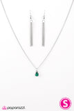 Paparazzi "Stormy Nights"Green Necklace & Earring Set Paparazzi Jewelry