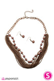 Paparazzi "Stranded" Copper Necklace & Earring Set Paparazzi Jewelry