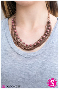 Paparazzi "Stranded" Copper Necklace & Earring Set Paparazzi Jewelry