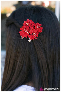 Paparazzi "Strawberry Fields Forever - Red" hair clip Paparazzi Jewelry