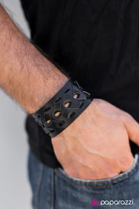 Paparazzi "Street Race" Black Urban Bracelet Unisex Paparazzi Jewelry