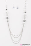 Paparazzi "Stretching The Rules - Silver" necklace Paparazzi Jewelry