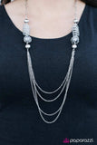 Paparazzi "Stretching The Rules - Silver" necklace Paparazzi Jewelry