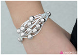 Paparazzi "Strike A Chord - White" bracelet Paparazzi Jewelry