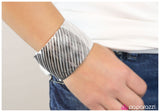 Paparazzi "Stripe Up a Conversation - Silver" bracelet Paparazzi Jewelry