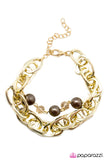 Paparazzi "Stroke of Luck - Brown" bracelet Paparazzi Jewelry