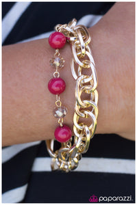 Paparazzi "Stroke of Luck - Pink" bracelet Paparazzi Jewelry