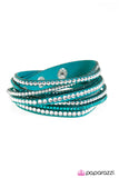 Paparazzi "Strong Is The New Beautiful" Blue Wrap Bracelet Paparazzi Jewelry