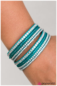 Paparazzi "Strong Is The New Beautiful" Blue Wrap Bracelet Paparazzi Jewelry