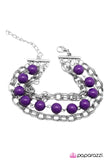 Paparazzi "Stuck In The Middle" Purple Bracelet Paparazzi Jewelry