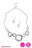 Paparazzi "Stunningly Stepford" Silver Necklace & Earring Set Paparazzi Jewelry